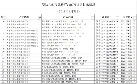 雅士利嬰兒奶粉