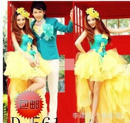 新款特價 影樓主題婚紗攝影情侶服裝 韓版婚紗攝影禮服d-561