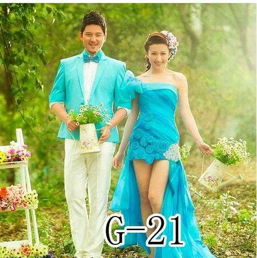 新款  影樓主題婚紗攝影情侶服裝 韓版婚紗攝影禮服
